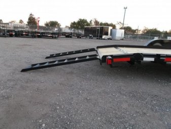 New 2025 LONGHORN TRAILERS 83x20 7K Car Hauler / Racing Trailer / 2ft Dovetail / 5ft Stow Away Ramps / Brakes / LED Lights