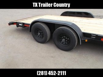 New 2025 LONGHORN TRAILERS 83x20 10K Car Hauler / Racing Trailer / Flat Deck / 5200# Axles / 7K Jack / 2ft Dovetail / 5ft C-Channel Ramps / LED Lights / Adjustable Coupler