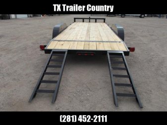 New 2025 LONGHORN TRAILERS 83x20 10K Car Hauler / Racing Trailer / Flat Deck / 5200# Axles / 7K Jack / 2ft Dovetail / 5ft C-Channel Ramps / LED Lights / Adjustable Coupler