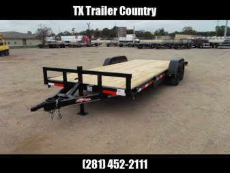 New 2025 LONGHORN TRAILERS 83x20 10K Car Hauler / Racing Trailer / Flat Deck / 5200# Axles / 7K Jack / 2ft Dovetail / 5ft C-Channel Ramps / LED Lights / Adjustable Coupler