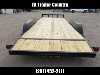 New 2025 LONGHORN TRAILERS 83x20 10K Car Hauler / Racing Trailer / Flat Deck / 5200# Axles / 7K Jack / 2ft Dovetail / 5ft C-Channel Ramps / LED Lights / Adjustable Coupler