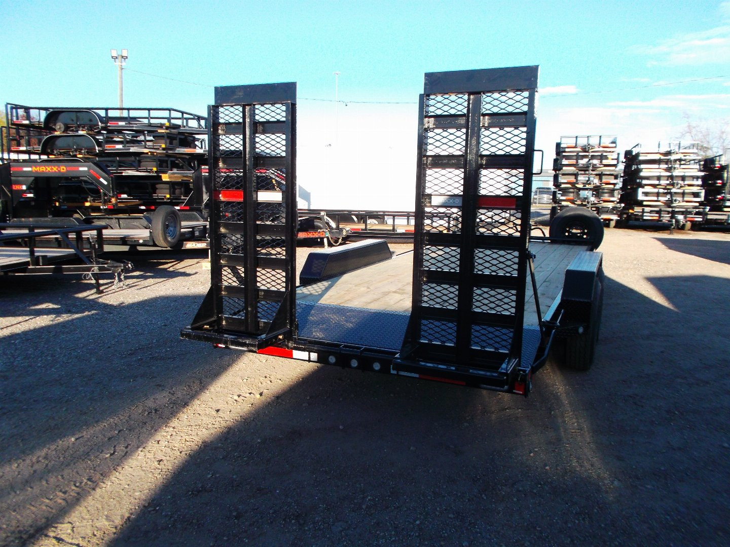 New 2026 MAXX-D 102x24 H8X 17.5K GVWR Equipment Hauler / Car Hauler / Drive Over Fenders / 8,000lb Axles / 8" Heavy Duty Frame / Powder Coated / LEDs / 5ft Stand Up Equipment Ramps / (8) D-Rings / Winch Plate
