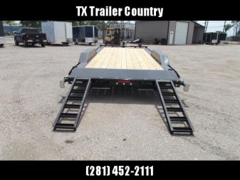 New 2026 MAXX-D 102x24 H8X 17.5K GVWR Equipment Hauler / Car Hauler / Drive Over Fenders / 8,000lb Axles / 8" Heavy Duty Frame / Powder Coated / LEDs / 5ft Stand Up Equipment Ramps / (8) D-Rings / Winch Plate