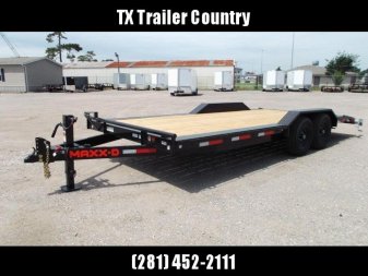 New 2026 MAXX-D 102x24 H8X 17.5K GVWR Equipment Hauler / Car Hauler / Drive Over Fenders / 8,000lb Axles / 8" Heavy Duty Frame / Powder Coated / LEDs / 5ft Stand Up Equipment Ramps / (8) D-Rings / Winch Plate