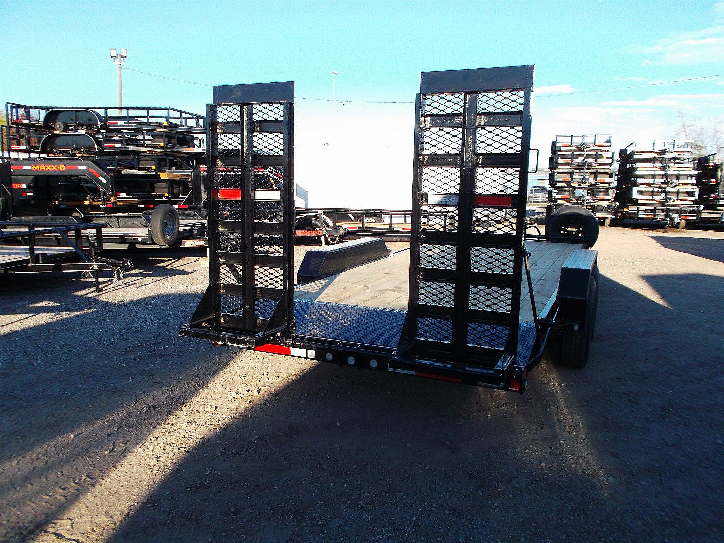 New 2026 MAXX-D 102x20 H8X 16K GVWR Equipment Hauler / Car Hauler / Drive Over Fenders / 8,000# Axles / 8" Heavy Duty Frame / Powder Coated / LEDs / 5ft Stand Up Equipment Ramps