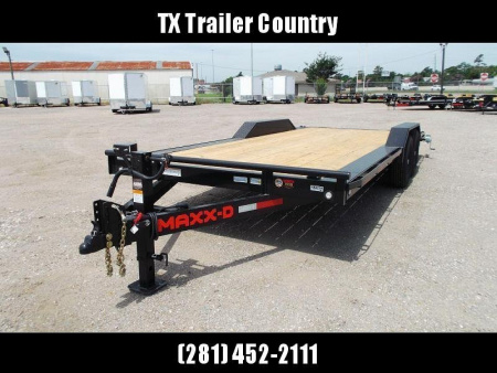 New 2026 MAXX-D 102x20 H8X 16K GVWR Equipment Hauler / Car Hauler / Drive Over Fenders / 8,000# Axles / 8" Heavy Duty Frame / Powder Coated / LEDs / 5ft Stand Up Equipment Ramps
