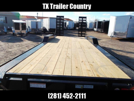 New 2026 MAXXD 102x24 14K H6X Car Hauler / Flatbed Trailer / Equipment Hauler / Powder Coated / 7K Axles / Drive Over Fenders / 5ft Stand Up Equipment Ramps