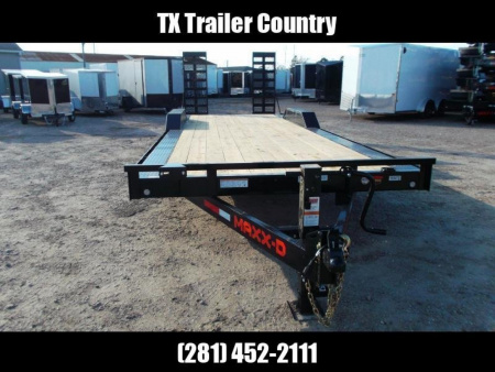 New 2026 MAXXD 102x24 14K H6X Car Hauler / Flatbed Trailer / Equipment Hauler / Powder Coated / 7K Axles / Drive Over Fenders / 5ft Stand Up Equipment Ramps