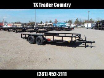 New 2025 J&C Trailers 77x16 Utility Trailer / Lowboy Trailer / No Gate or Ramps / 2  Bulldog Coupler