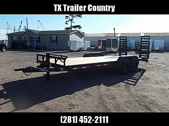 New 2025 J&C TRAILERS 83x20 14K Car Hauler / Equipment Trailer / Flat Deck / 7000# Axles / 10K Jack / 2ft Dovetail / 5ft HD Stand Up Ramps