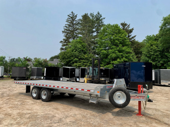 New 2025 Triumph galvanized 102x24 full power tilt deckover/10'' I-Beam/ Spare tire- 20k GVW