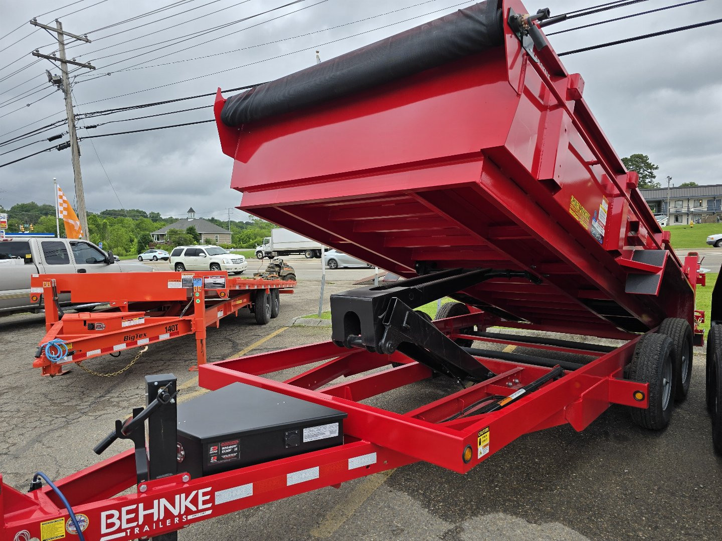 New 2025 Behnke LPD 83X16 TARP LEGS Dump Trailer