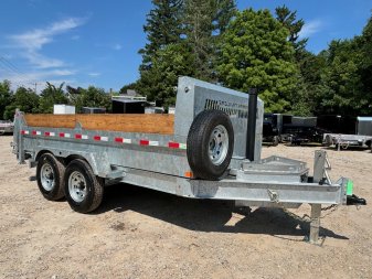 New 2024 Triumph 7x14 HD Dump Trailer / Galvanized / 8" I-beam frame/ tarp kit & ramps/ 14k GVW
