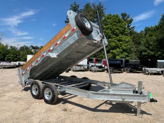New 2024 Triumph 7x14 HD Dump Trailer / Galvanized / 8" I-beam frame/ tarp kit & ramps/ 14k GVW