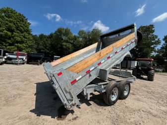 New 2024 Triumph 7x14 HD Dump Trailer / Galvanized / 8" I-beam frame/ tarp kit & ramps/ 14k GVW