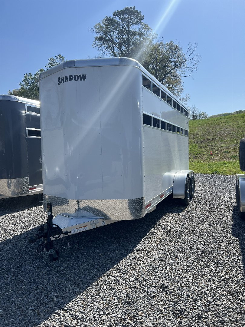 New 2025 Shadow 3 HORSE SLANT STABLELITE Stock / Stock Combo Trailer