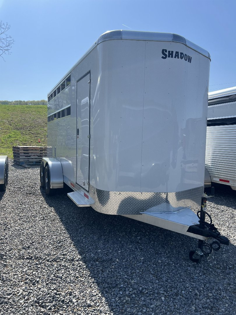 New 2025 Shadow 3 HORSE SLANT STABLELITE Stock / Stock Combo Trailer