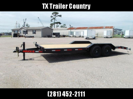 New 2026 MAXX-D 102x20 H8X 16K Equipment Hauler / Car Hauler / Drive Over Fenders / 8,000# Axles / 8" Heavy Duty Frame / Powder Coated / LEDs / 5ft Stand Up Equipment Ramps