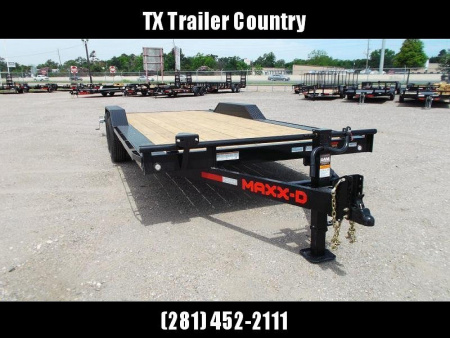 New 2026 MAXX-D 102x20 H8X 16K Equipment Hauler / Car Hauler / Drive Over Fenders / 8,000# Axles / 8" Heavy Duty Frame / Powder Coated / LEDs / 5ft Stand Up Equipment Ramps