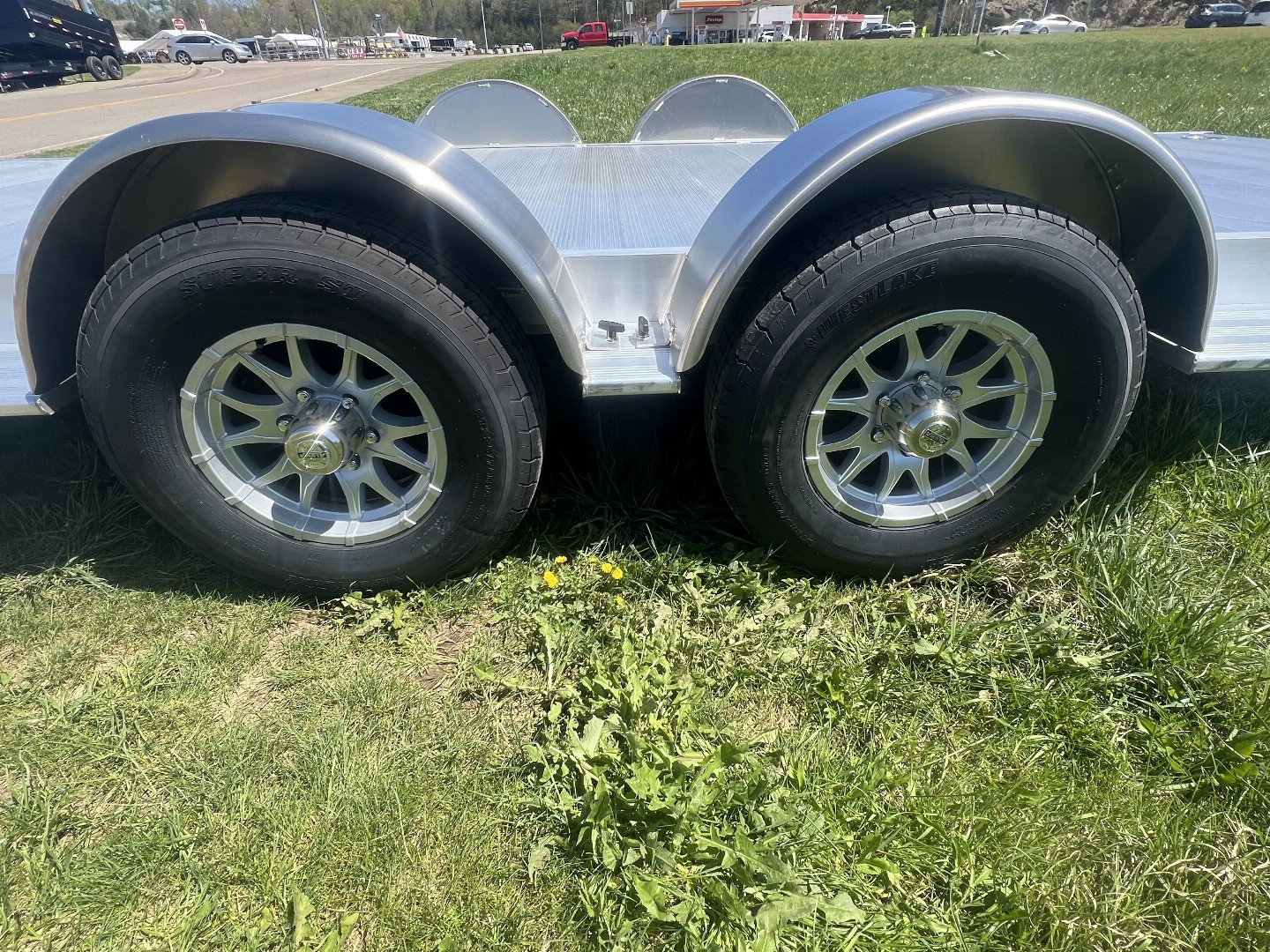 New 2025 Aluma 8222H-RAMPS-5200# AXLES Car Hauler