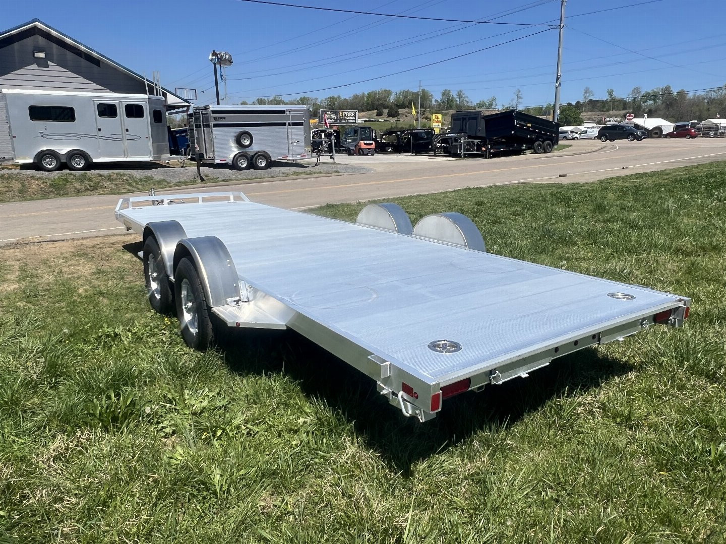 New 2025 Aluma 8222H-RAMPS-5200# AXLES Car Hauler
