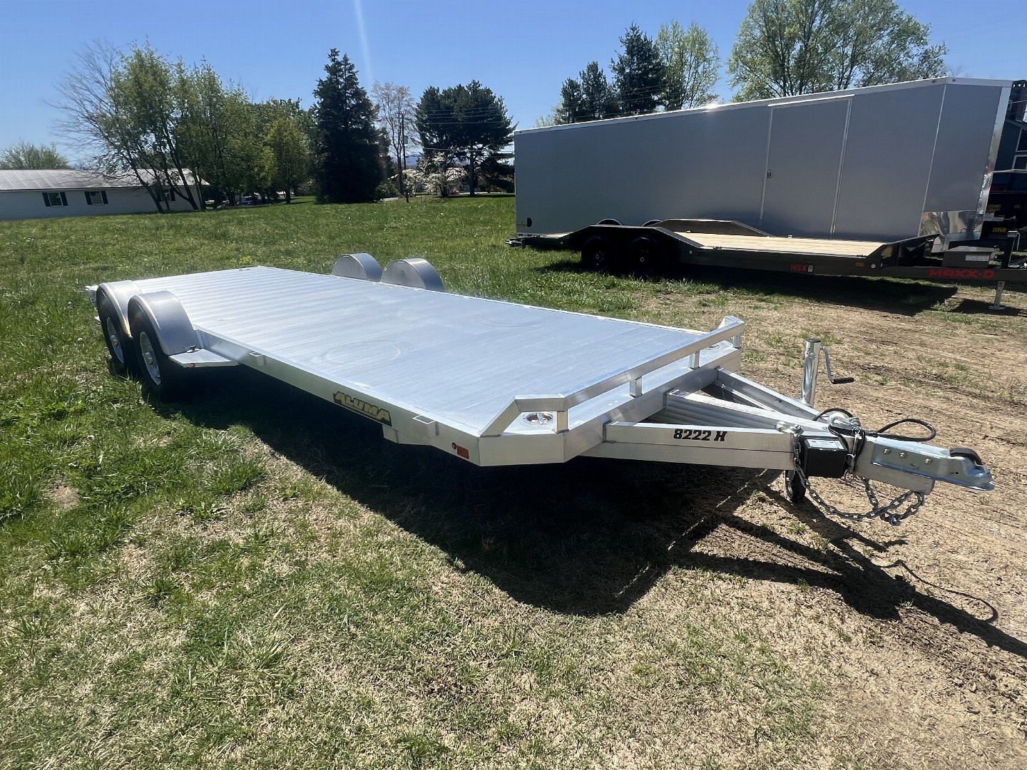 New 2025 Aluma 8222H-RAMPS-5200# AXLES Car Hauler