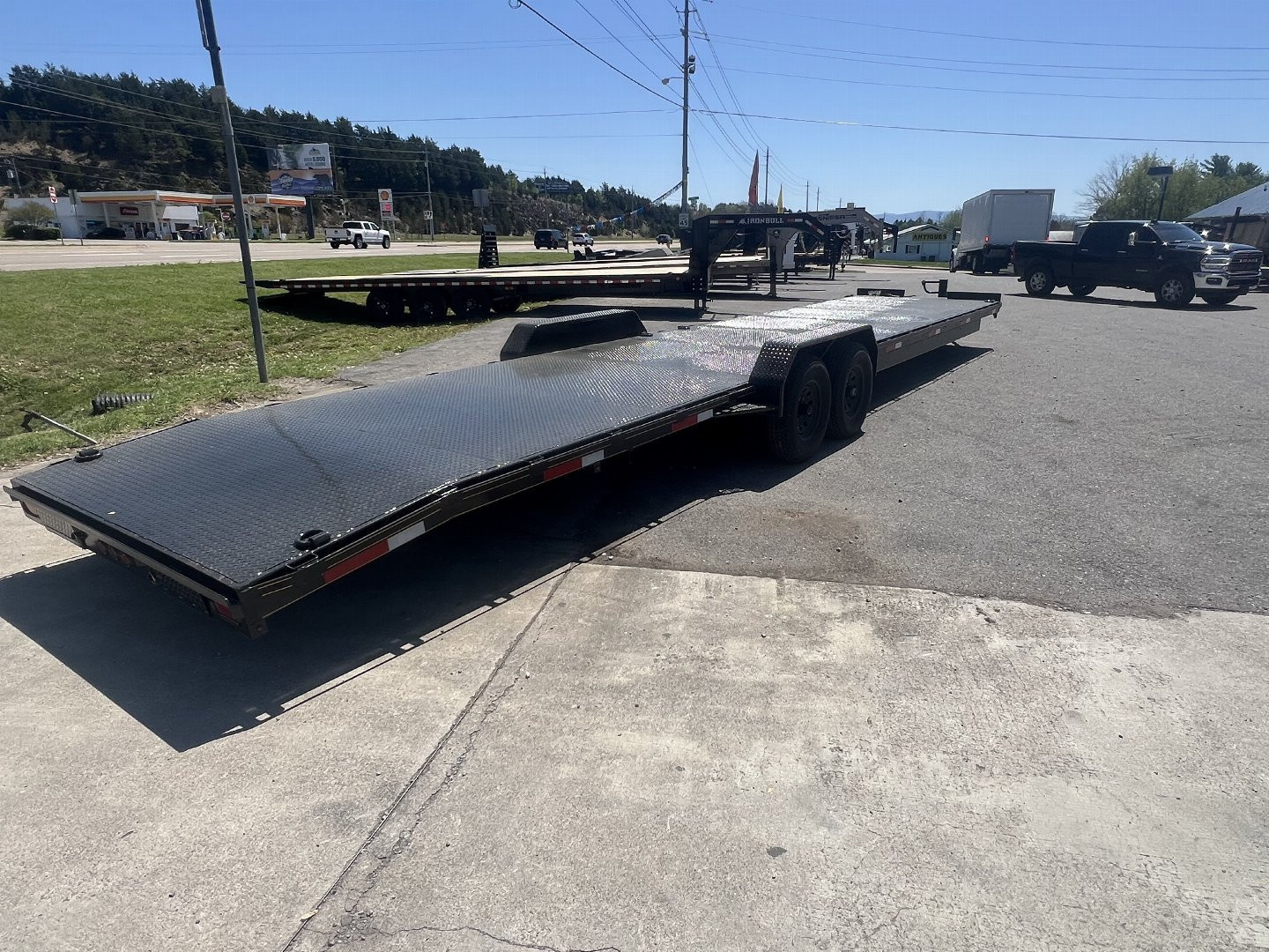 New 2025 P & T Trailers 82x33+3 Steel Carhauler 14K Car Hauler