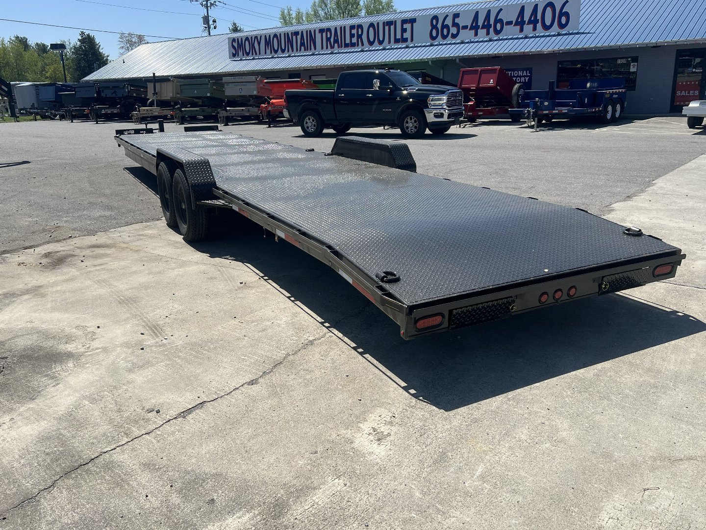 New 2025 P & T Trailers 82x33+3 Steel Carhauler 14K Car Hauler