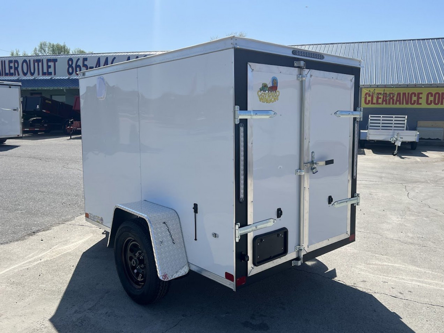 New 2025 Covered Wagon Trailers 5X8 barn doors Cargo / Enclosed Trailer