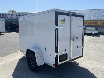 New 2025 Covered Wagon Trailers 5X8 barn doors Cargo / Enclosed Trailer