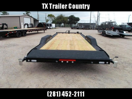 New 2026 MAXX-D 102x24 10K H5X Car Hauler / Flatbed Trailer / Equipment Hauler / Powder Coated / 5200# Axles / Drive Over Fenders / 5ft Stow Away C-Channel Ramps