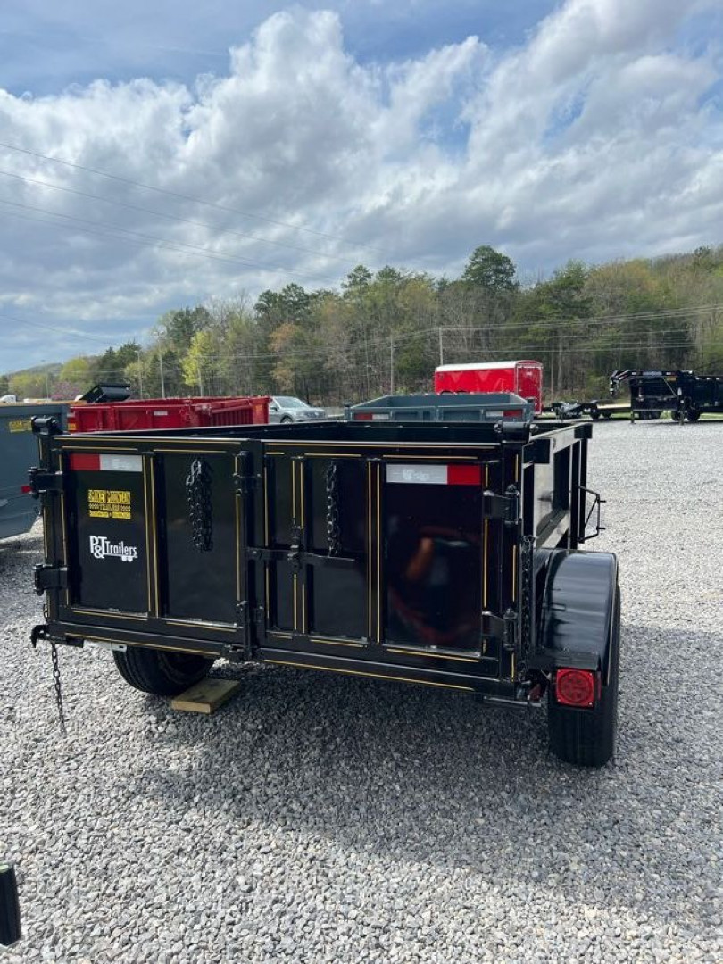 New 2025 P & T Trailers 5K 5X8 3 WAY GATE Dump Trailer