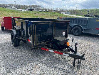 New 2025 P & T Trailers 5K 5X8 3 WAY GATE Dump Trailer