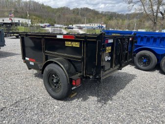 New 2025 P & T Trailers 5K 5X8 3 WAY GATE Dump Trailer