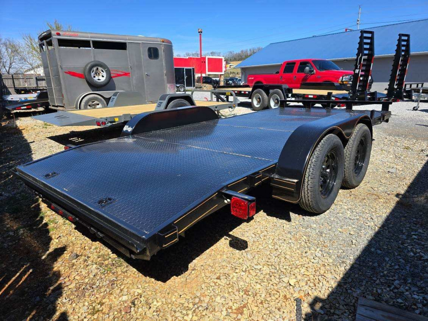 New 2025 P & T Trailers 7K 14+2 CARHAULER STEEL Utility Trailer
