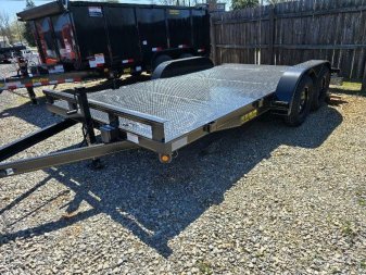 New 2025 P & T Trailers 7K 14+2 CARHAULER STEEL Utility Trailer