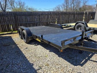 New 2025 P & T Trailers 7K 14+2 CARHAULER STEEL Utility Trailer