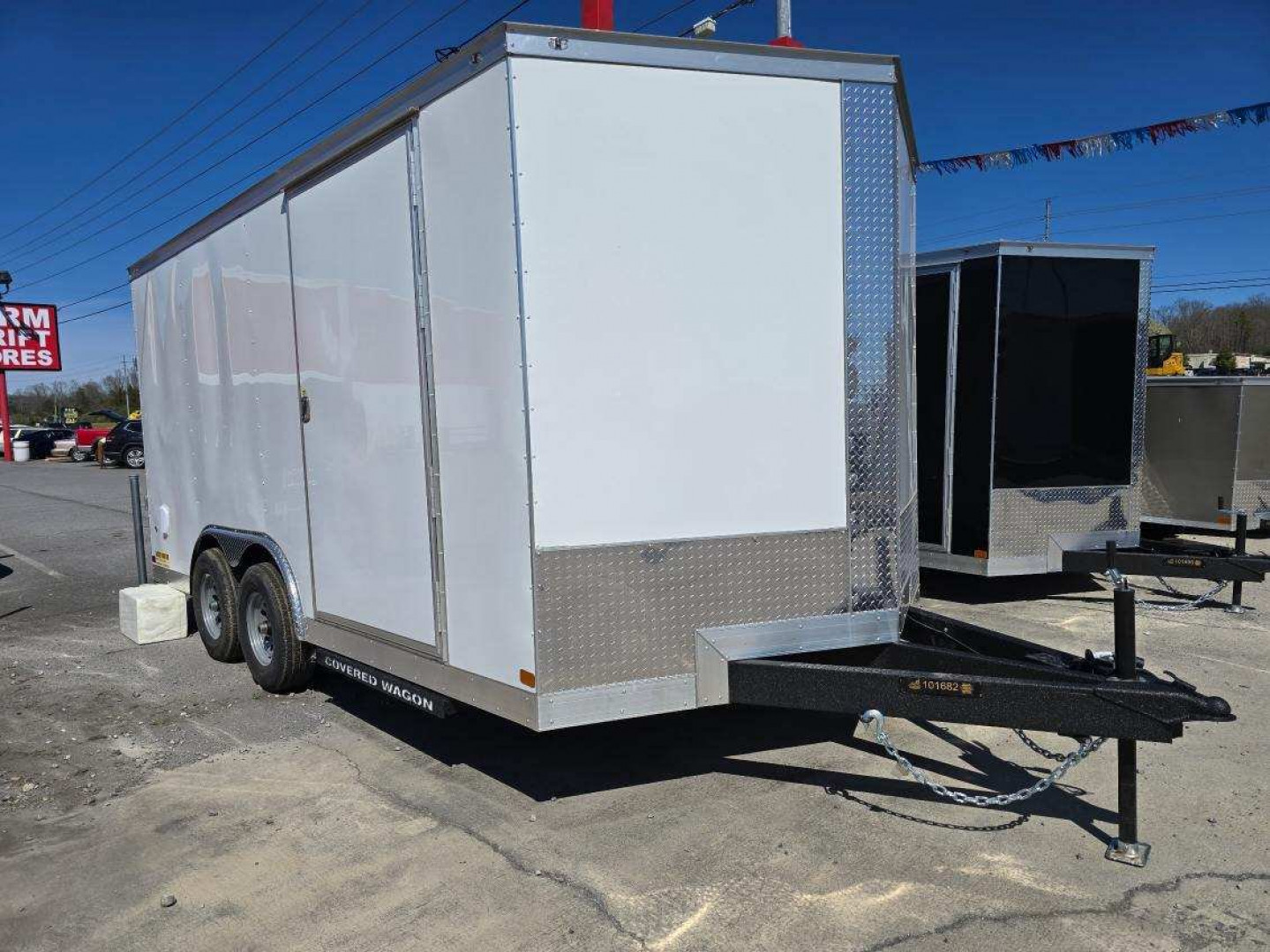 New 2025 Covered Wagon Trailers 8.5X16 TA3 5200# AXELS 7' Cargo / Enclosed Trailer