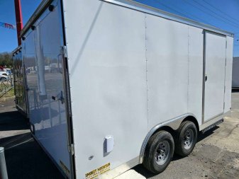 New 2025 Covered Wagon Trailers 8.5X16 TA3 5200# AXELS 7' Cargo / Enclosed Trailer