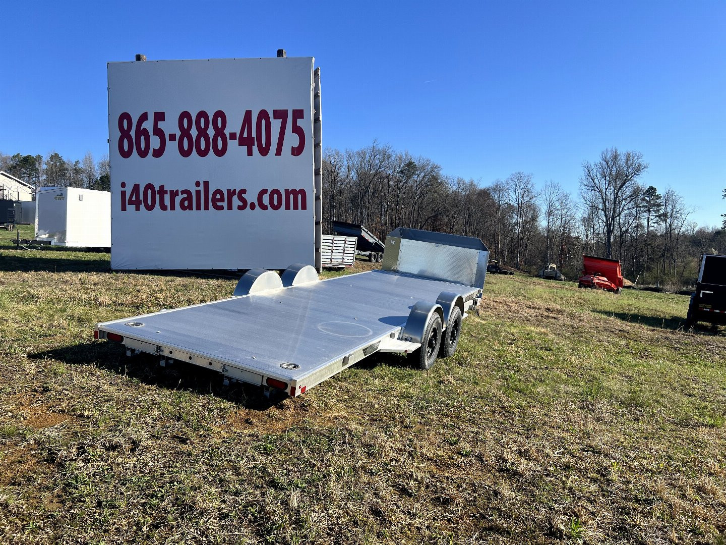New 2025 Aluma 8220H-LP-TILT Utility Trailer