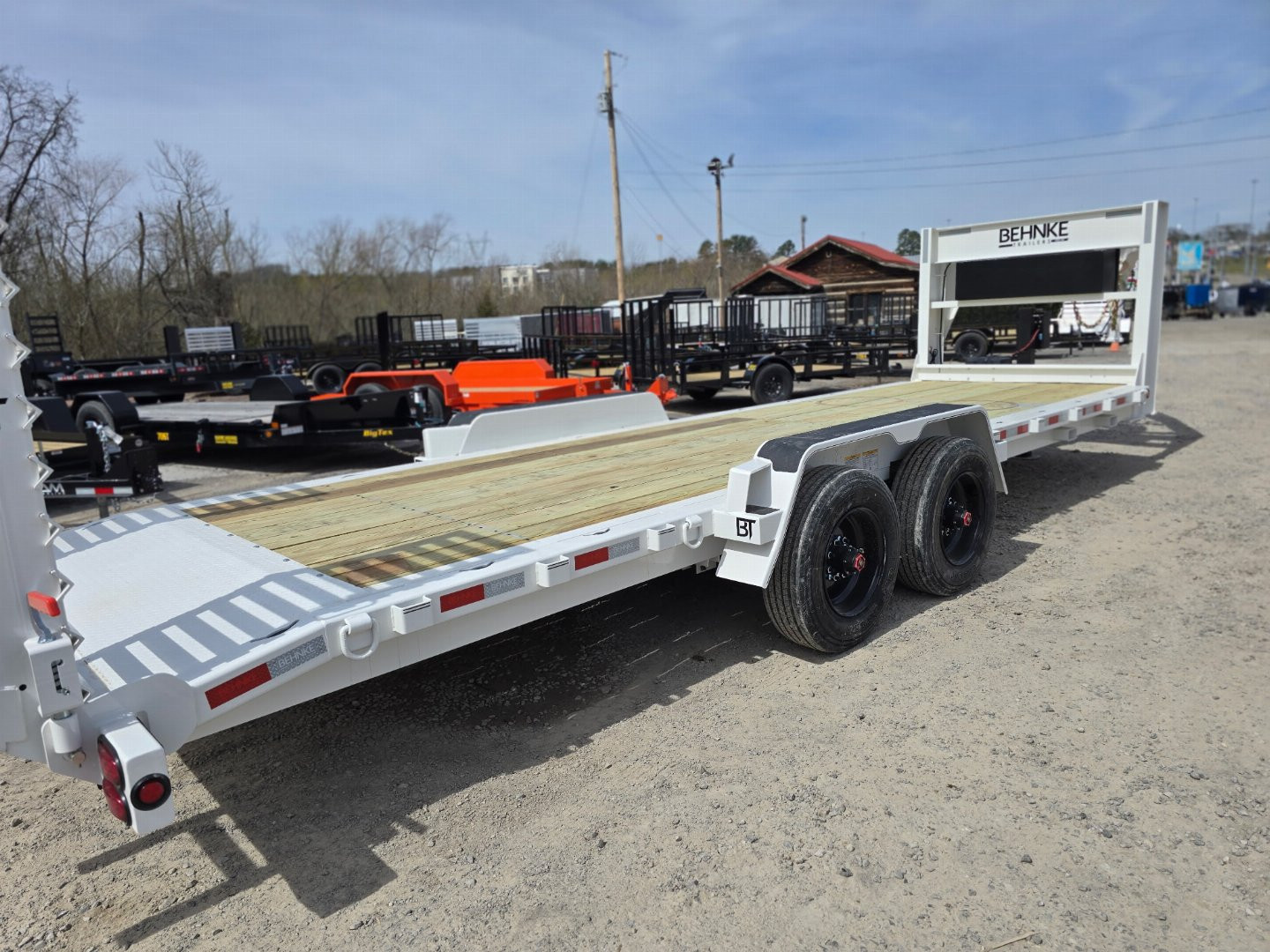 New 2025 Behnke CBCT 24' 24K GN,RAMP,HYD JACK Equipment Trailer