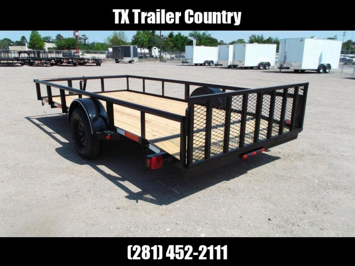 New 2025 Longhorn Trailers 77x14 Single Axle Utility Trailer / Pipetop / 2ft Dovetail / 2ft Ramp Gate / LED Lights