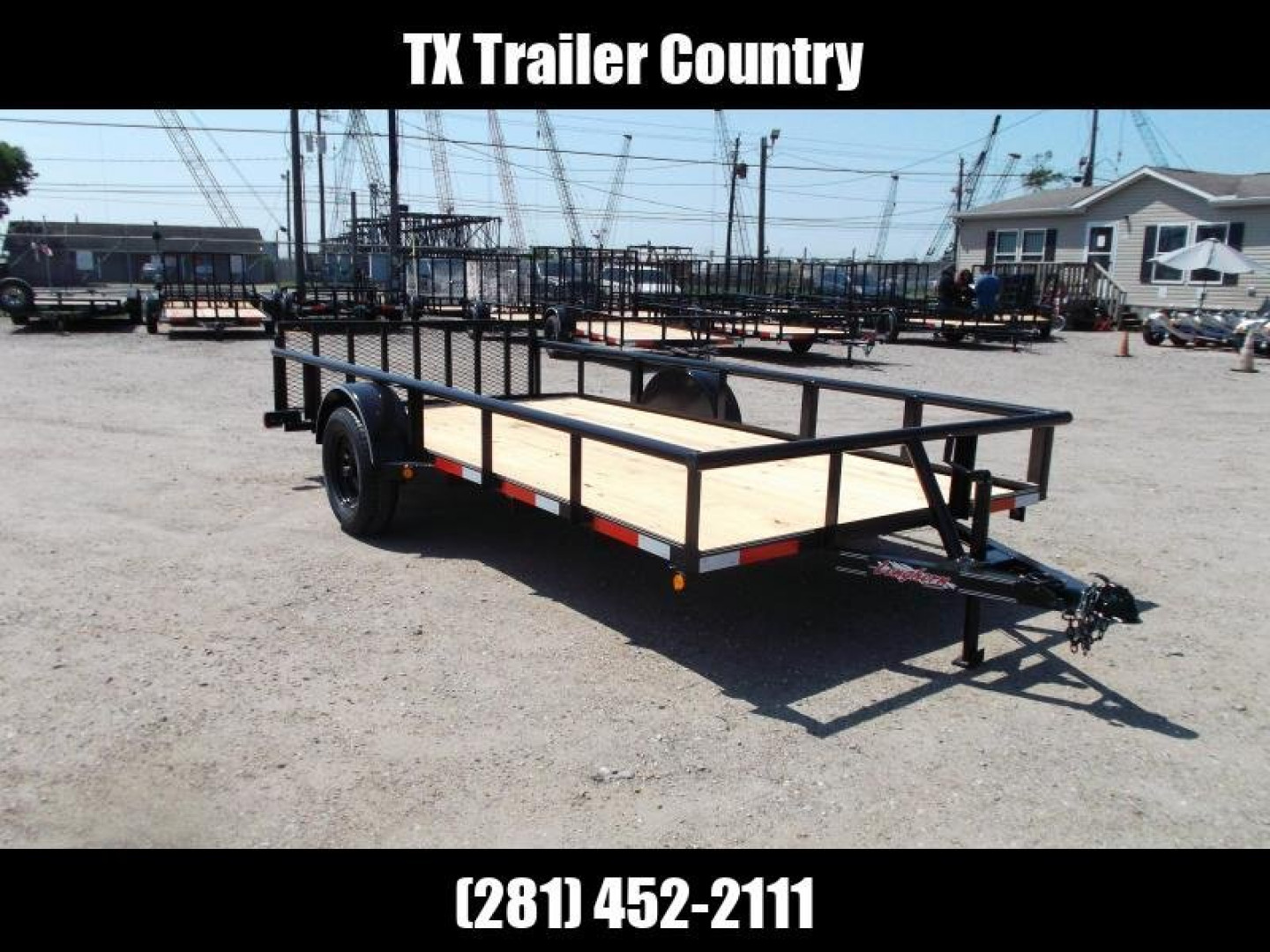 New 2025 Longhorn Trailers 77x14 Single Axle Utility Trailer / Pipetop / 2ft Dovetail / 2ft Ramp Gate / LED Lights