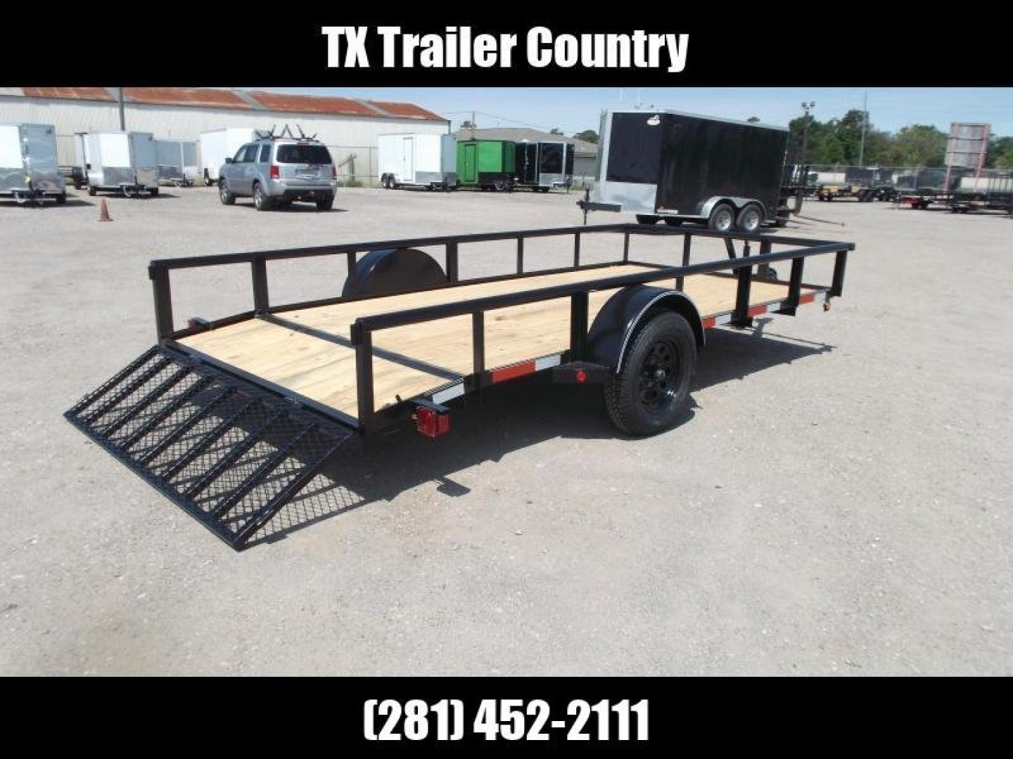 New 2025 Longhorn Trailers 77x14 Single Axle Utility Trailer / Pipetop / 2ft Dovetail / 2ft Ramp Gate / LED Lights