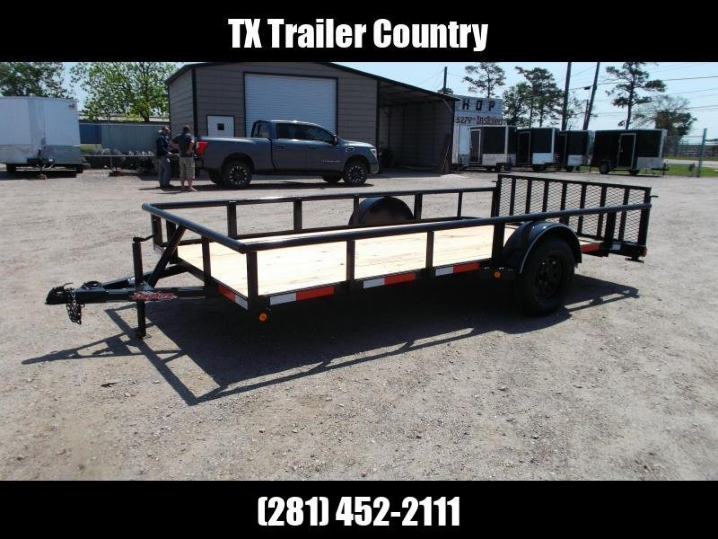 New 2025 Longhorn Trailers 77x14 Single Axle Utility Trailer / Pipetop / 2ft Dovetail / 2ft Ramp Gate / LED Lights