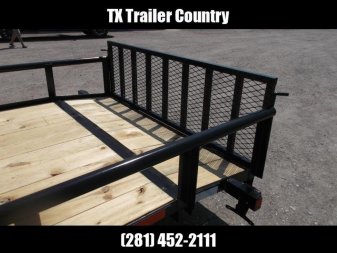 New 2025 Longhorn Trailers 77x14 Single Axle Utility Trailer / Pipetop / 2ft Dovetail / 2ft Ramp Gate / LED Lights