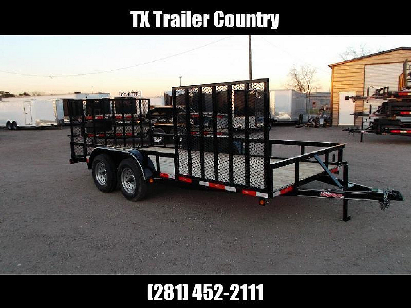 New 2025 LONGHORN TRAILERS 83x18 Utility Trailer / ATV Trailer / Side by Side Trailer / 4ft Rear Ramp / 4ft Side Load Ramp / Electric Brakes / LED Lights