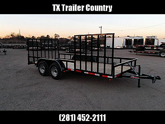New 2025 LONGHORN TRAILERS 83x18 Utility Trailer / ATV Trailer / Side by Side Trailer / 4ft Rear Ramp / 4ft Side Load Ramp / Electric Brakes / LED Lights