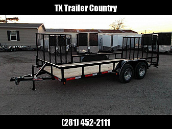 New 2025 LONGHORN TRAILERS 83x18 Utility Trailer / ATV Trailer / Side by Side Trailer / 4ft Rear Ramp / 4ft Side Load Ramp / Electric Brakes / LED Lights