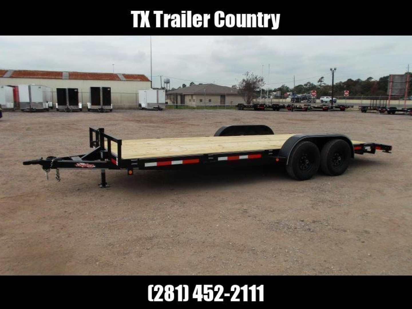 New 2025 LONGHORN TRAILERS 83x20 10K Car Hauler / Racing Trailer / Flat Deck / 5200# Axles / 7K Jack / 2ft Dovetail / 5ft C-Channel Ramps / LED Lights
